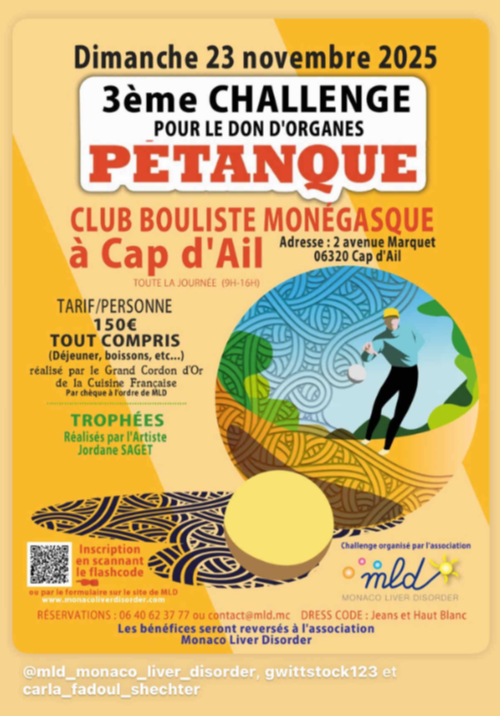 3ème Challenge Pétanque pour le don d'organes - MLD