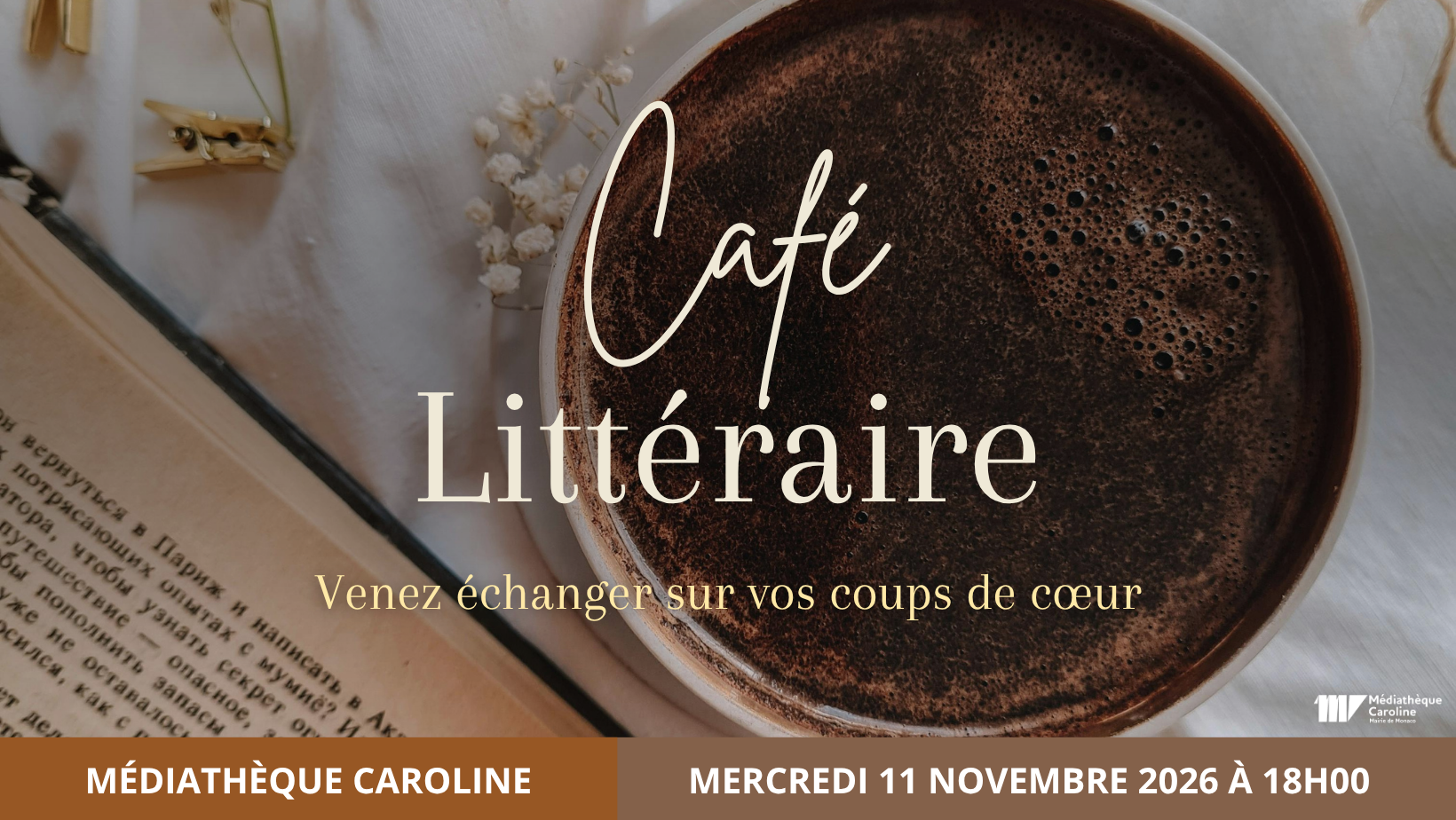Café Littéraire - Venez échanger sur vos coups de cœur
