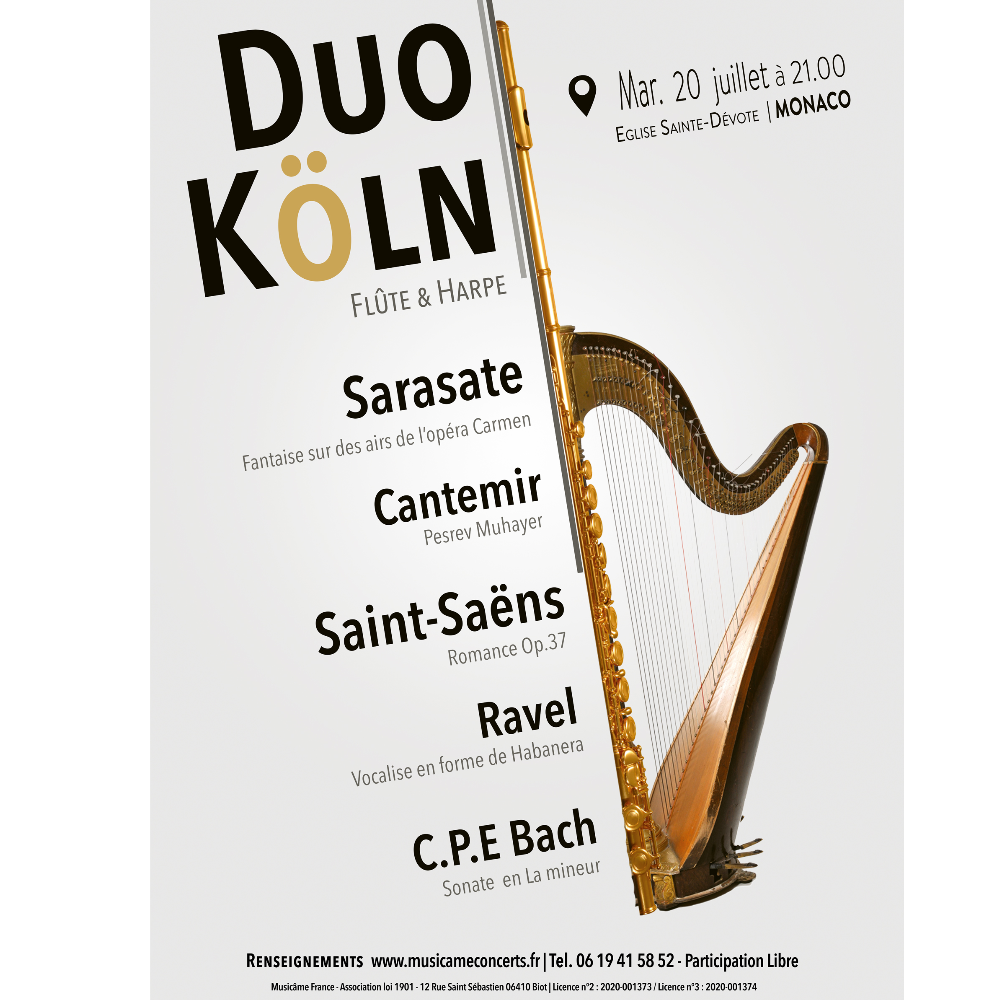 Duo Köln - Flauto & Arpa - martedì 20 Iuglio 2021 a Monaco Duo Köln - Flauto & Arpa - martedì 20 Iuglio 2021 a Monaco