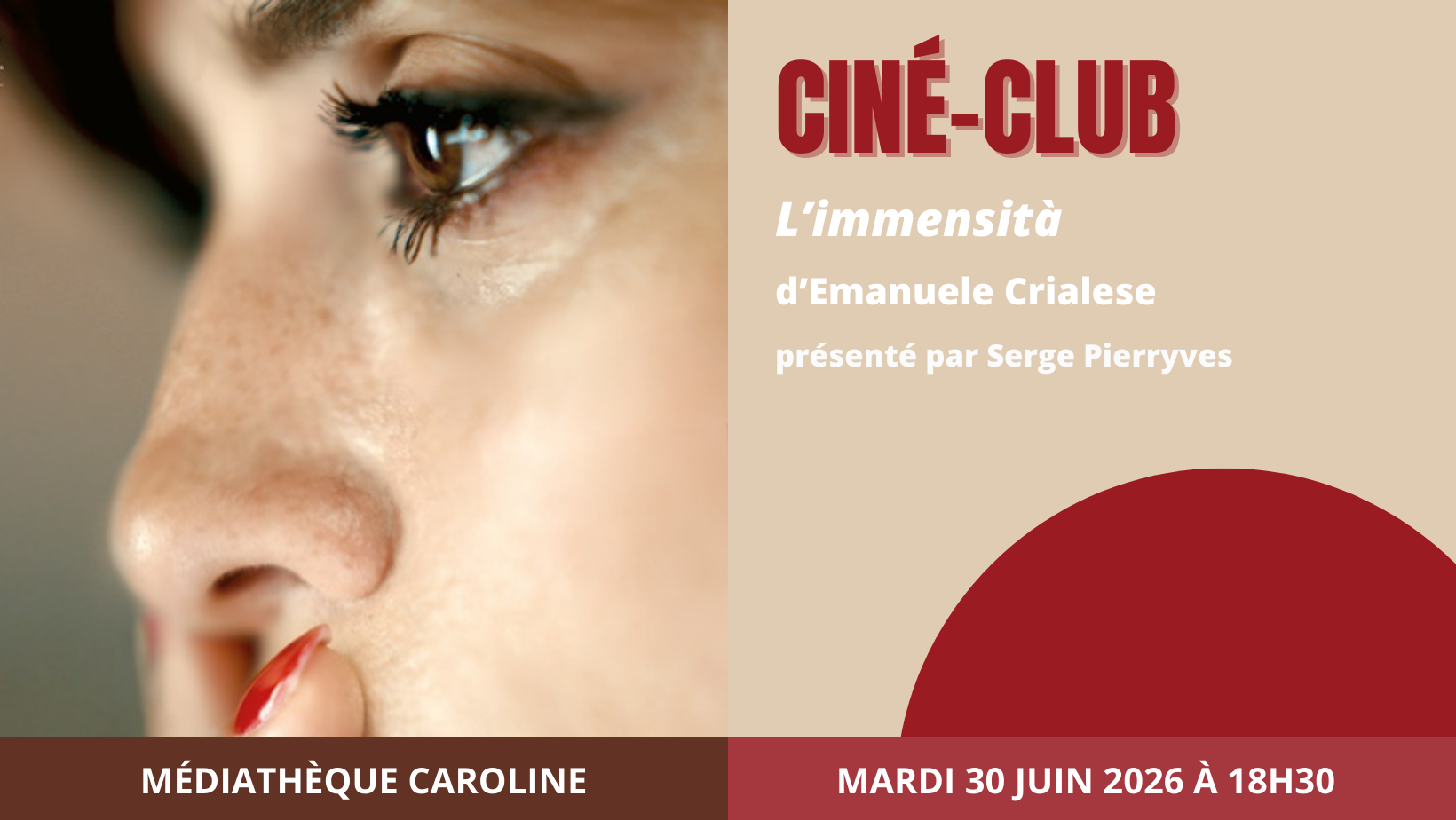 Ciné-club - "L'immensità" d'Emanuele Crialese (2022) animé par Serge Pierryves