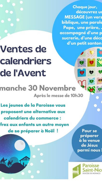 Ventes de calendriers de l'Avent