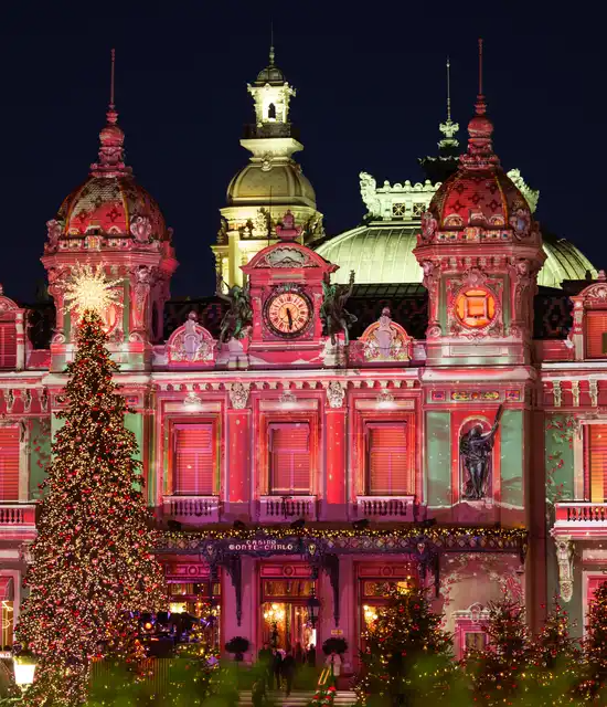Enchanting illuminations at the Casino de Monte-Carlo