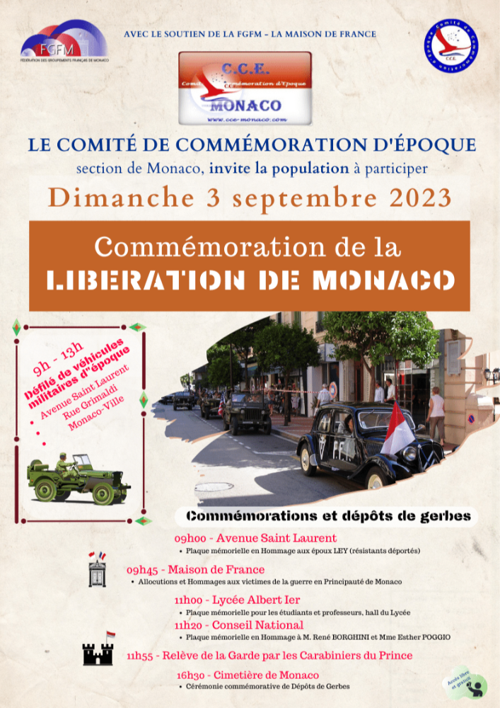Commémoration de la Libération de Monaco Commémoration de la Libération de Monaco