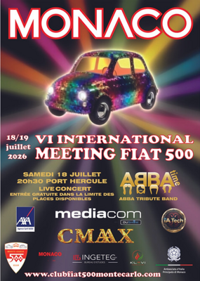 6th Monaco Internatiional Meetin fiat 500 historics