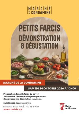 Animation démonstration & dégustation - Petits farcis