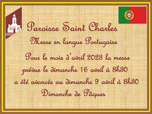 Messe en langue Portugaise Avril 2023