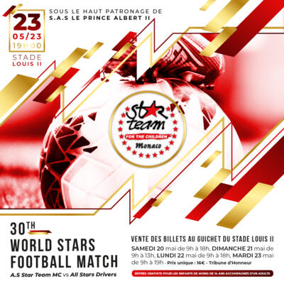 Evento di beneficenza - "30° World Stars Football Match"