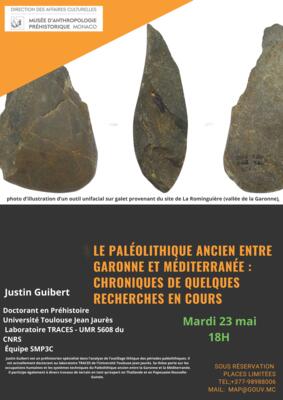 Conferenza - "Il Paleolitico antico tra Garonna e Mediterraneo: cronache di ricerche in corso"