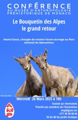 Conférence - "Le Bouquetin des Alpes, le grand retour !"