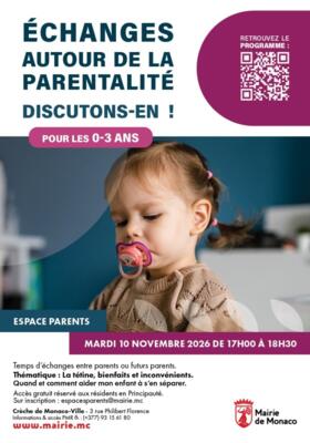 ÉCHANGES AUTOUR DE LA PARENTALITÉ : DISCUTONS-EN !