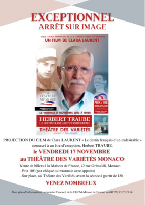 Projection du film "Le destin français d'un indésirable"