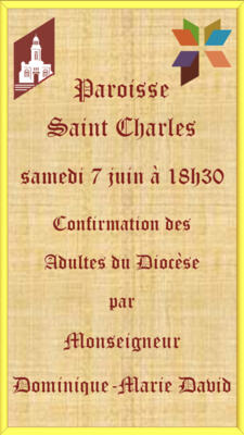 Confirmation des Adultes du Diocèce