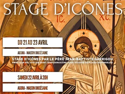 STAGE D'ICÔNES du 21 au 23 avril 2023 à l'Agora - Maison diocésaine