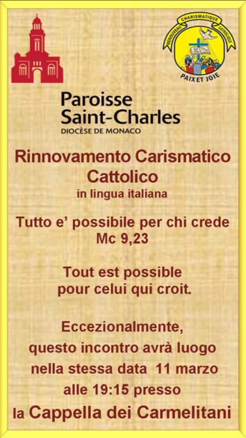 Rencontre Renouveau Charismatique 1/1