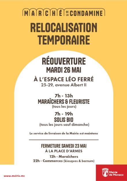 Relocalisation temporaire du Marché de la Condamine 1/1