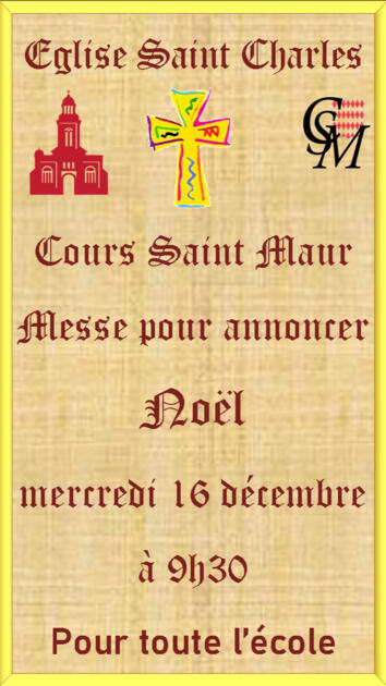 Messe pour annoncer Noël,                                                                          Cours Saint Maur 1/1