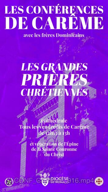 Les conférences de Carême 1/1