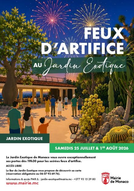 Feux d'artifice au Jardin Exotique 1/1