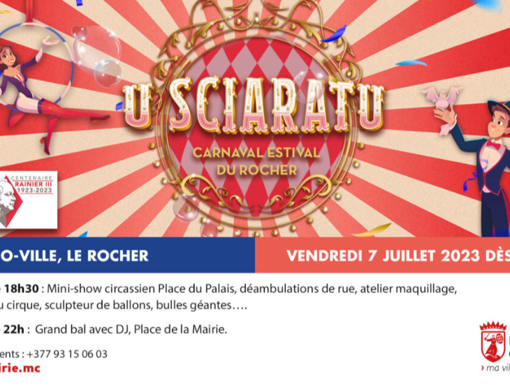 "U Sciaratu - Carnaval Estival du Rocher" on the theme of the circus