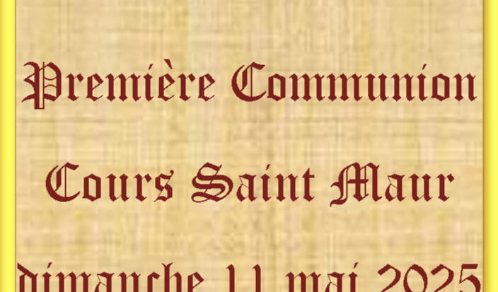 Première communion Cours Saint Maur