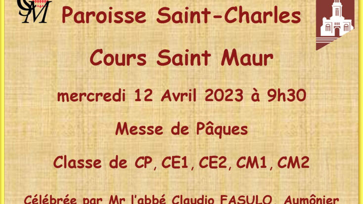 Cours St Maur , Messe de Pâques.