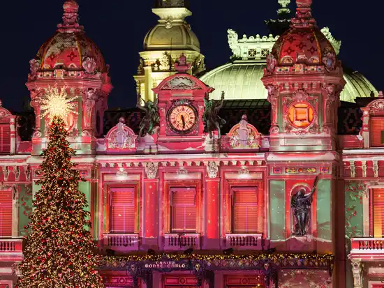 Illuminations féériques au Casino de Monte-Carlo