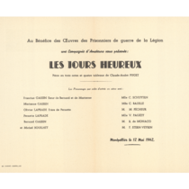 Performance of the play "Les jours heureux" by the Studio de Monaco